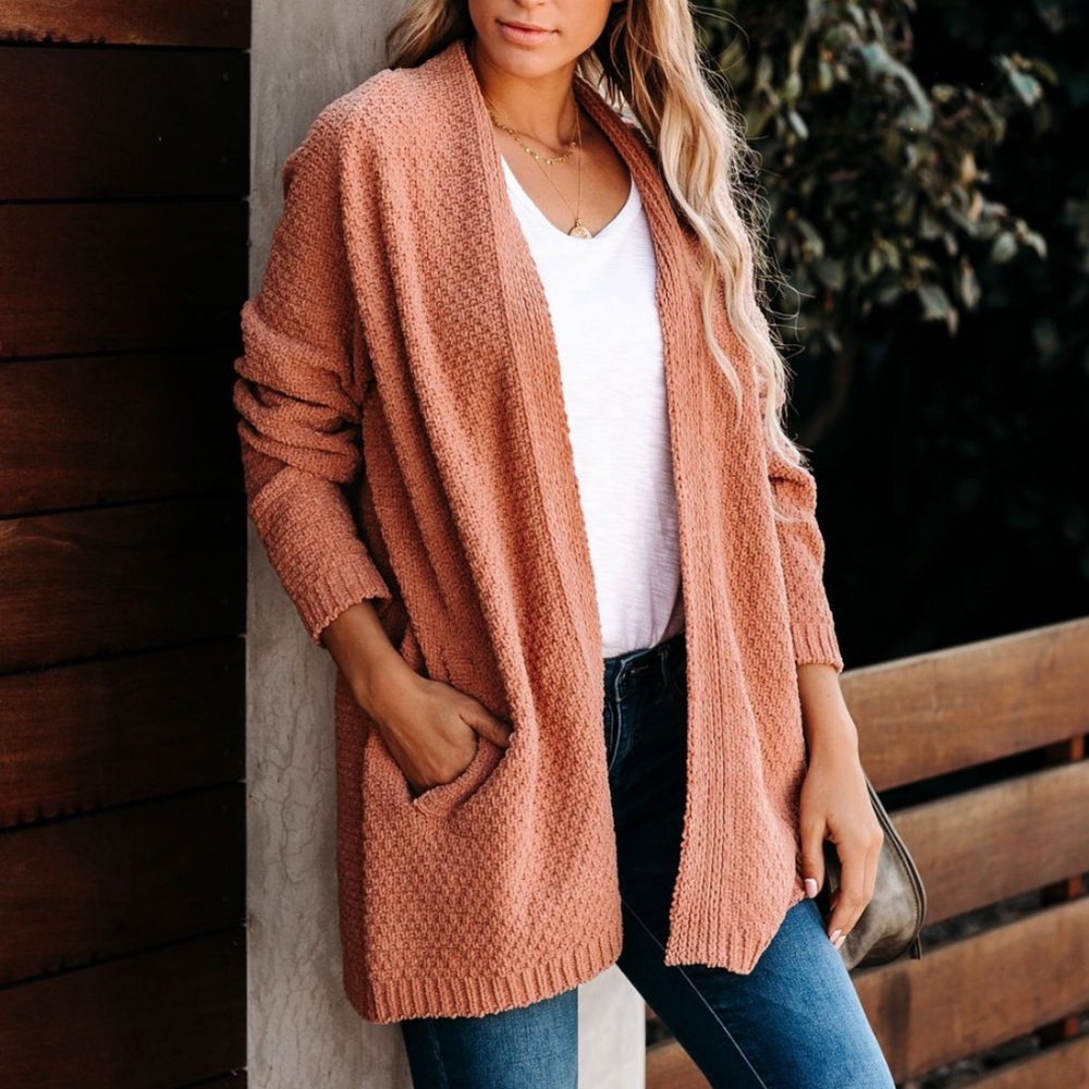 Vici dolls knit pocketed sweater cardigan